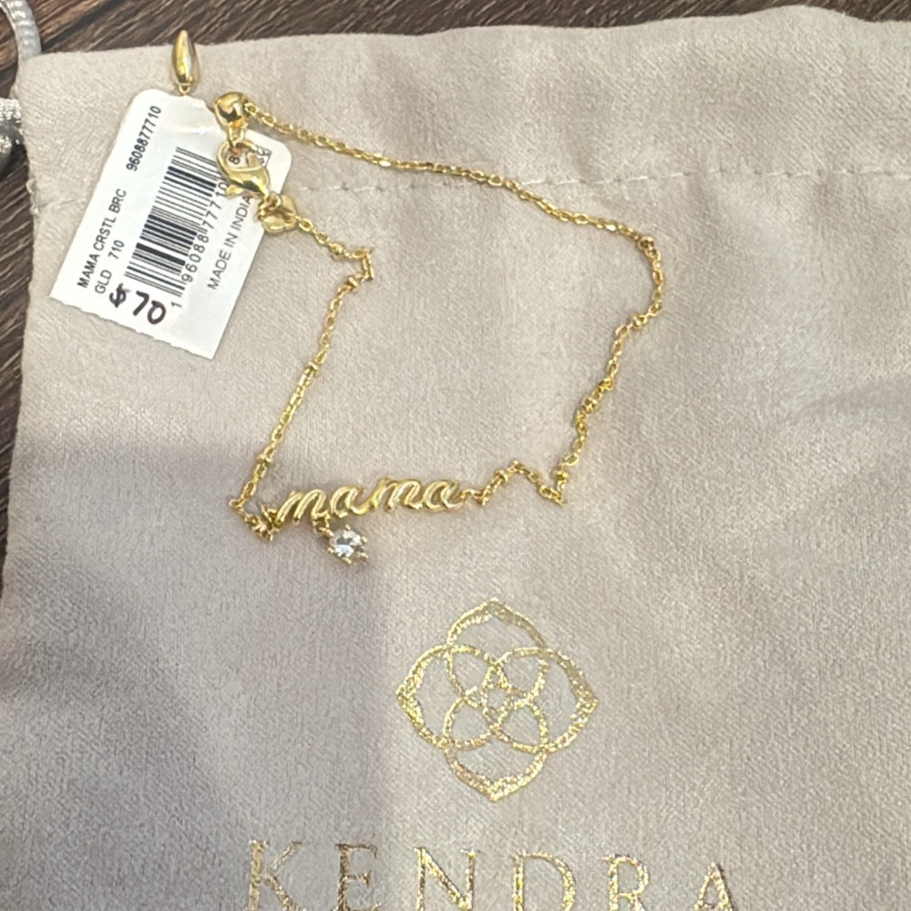 Kendra Scott Gold 'Mama' Necklace with Sparkling Charm